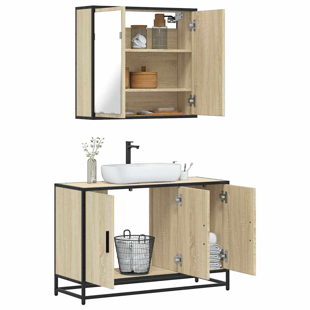 2Dílný Set Koupelnového Nábytku Kompozitní Dřevo