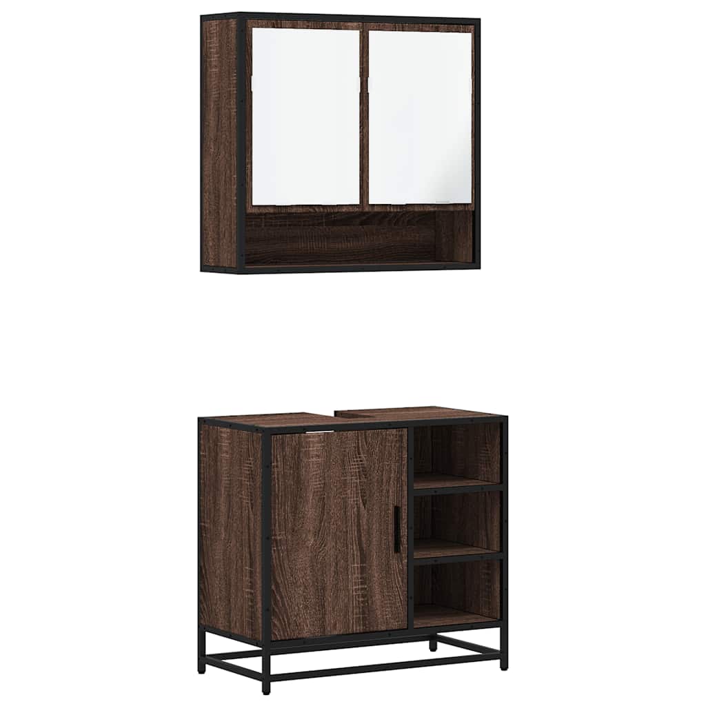 2Dílný Set Koupelnového Nábytku Kompozitní Dřevo