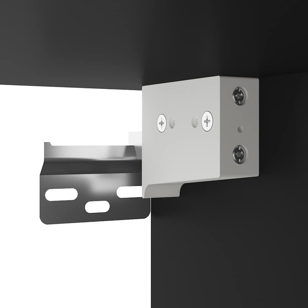 4Dílný Set Koupelnového Nábytku Černý Kompozitní Dřevo