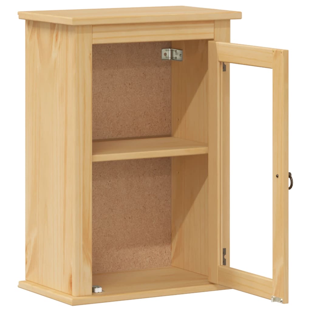 Koupelnová Nástěnná Skříňka Corona 45X27X64,5 Cm Masiv Borovice