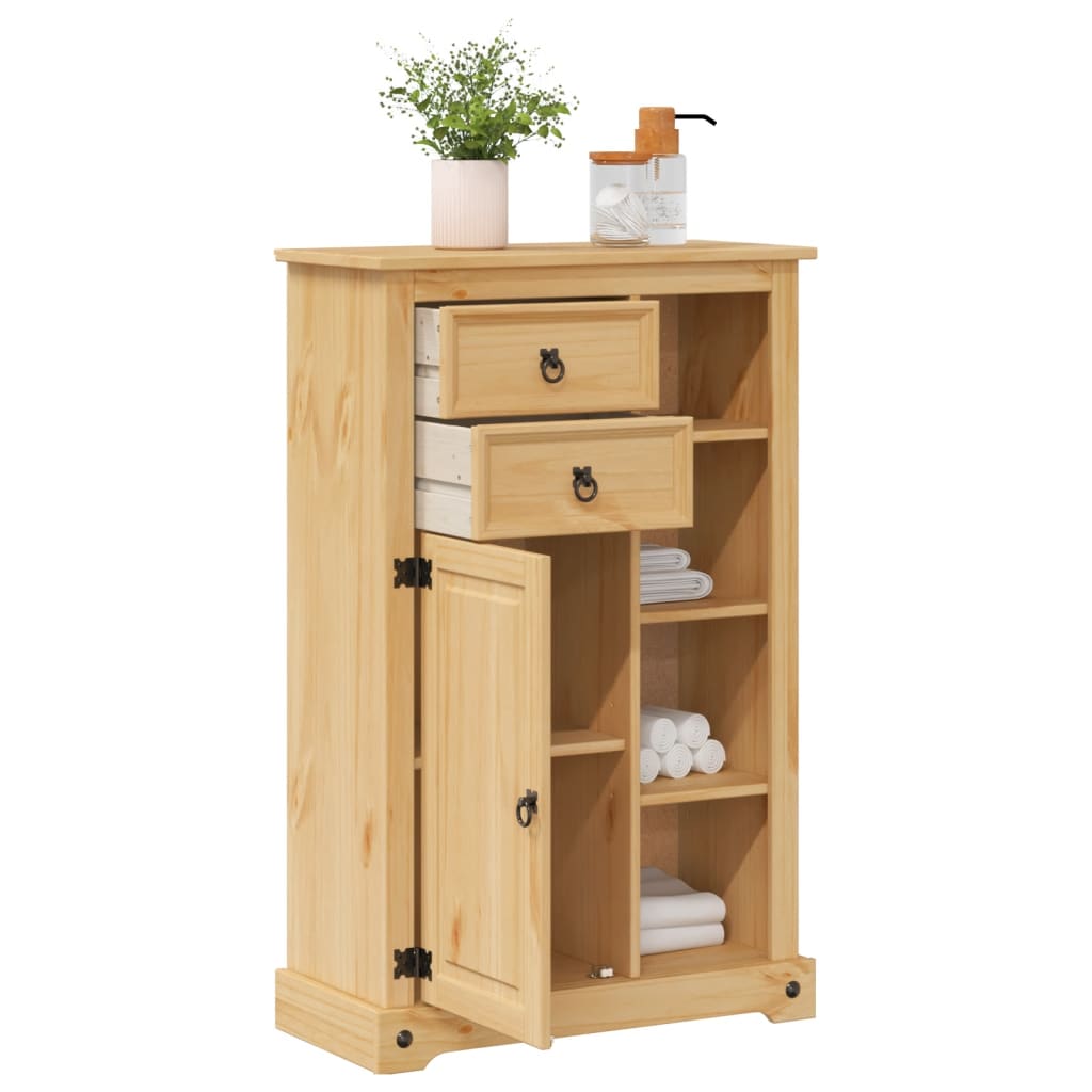 Koupelnová Skříňka Corona 70 X 33 X 110 Cm Masivní Borové Dřevo