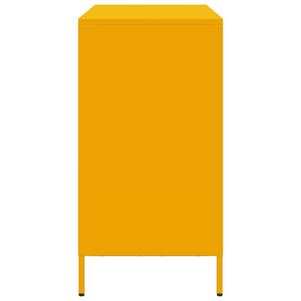 Příborník Žlutý 101,5 X 39 X 73,5 Cm Ocel Válcovaná Za Studena