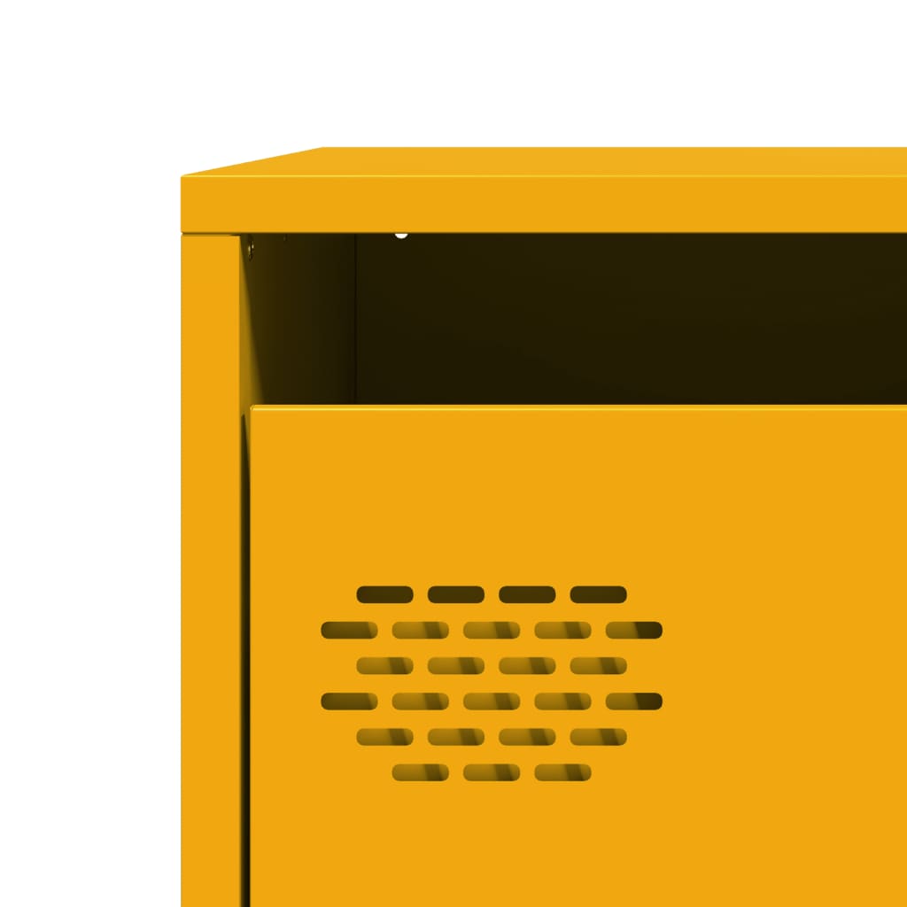 Příborník Žlutý 101,5 X 39 X 73,5 Cm Ocel Válcovaná Za Studena