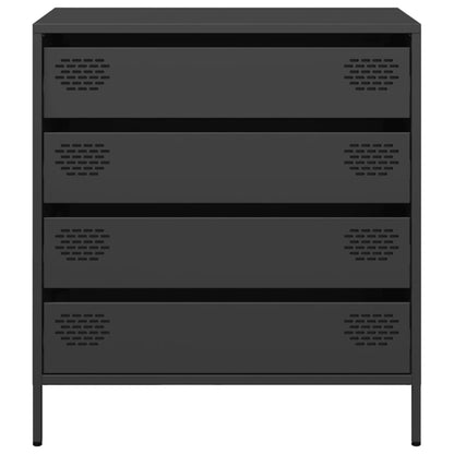 Příborník Černý 68 X 39 X 73,5 Cm Ocel Válcovaná Za Studena