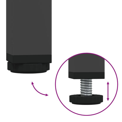 Příborník Černý 68 X 39 X 73,5 Cm Ocel Válcovaná Za Studena