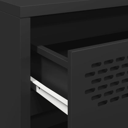 Příborník Černý 68 X 39 X 58,5 Cm Ocel Válcovaná Za Studena