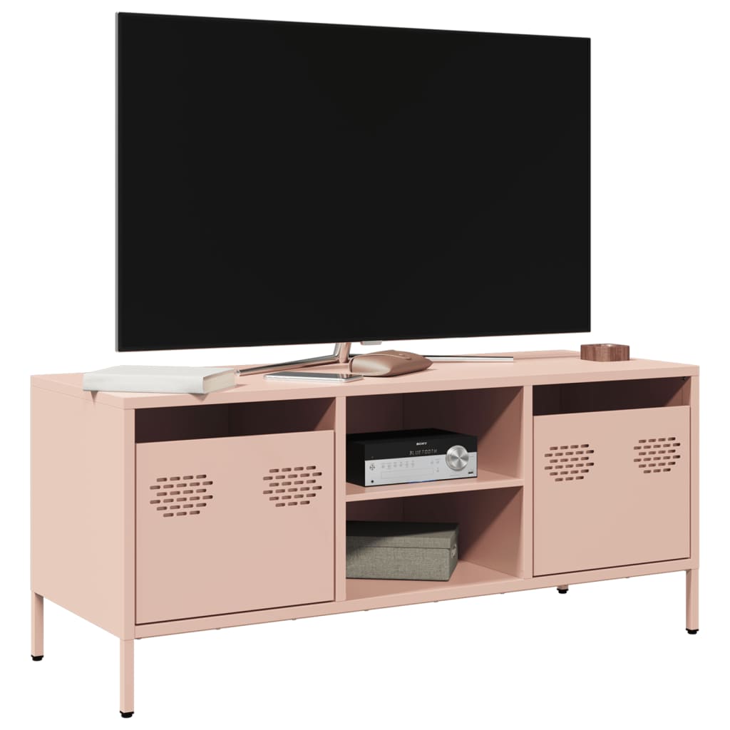 Tv Skříňka Hořčicově Žlutá 101,5 X 39 X 43,5 Cm Ocel