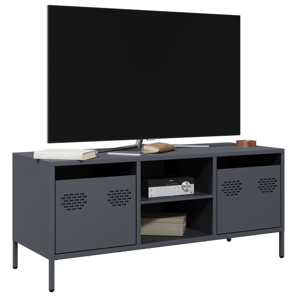 Tv Skříňka Hořčicově Žlutá 101,5 X 39 X 43,5 Cm Ocel
