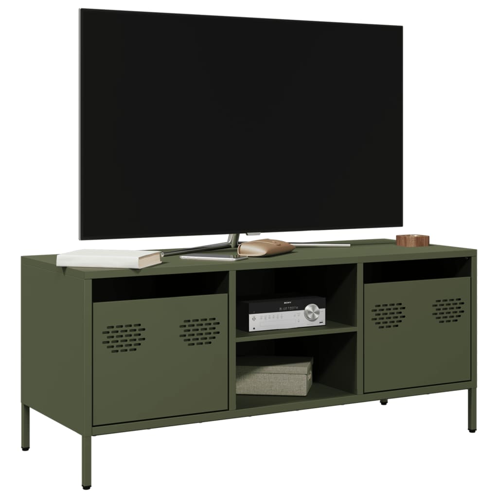 Tv Skříňka Hořčicově Žlutá 101,5 X 39 X 43,5 Cm Ocel