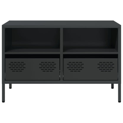 Tv Skříňka Černá 68 X 39 X 43,5 Cm Ocel Válcovaná Za Studena