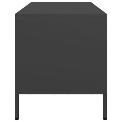 Tv Skříňka Černá 68 X 39 X 43,5 Cm Ocel Válcovaná Za Studena