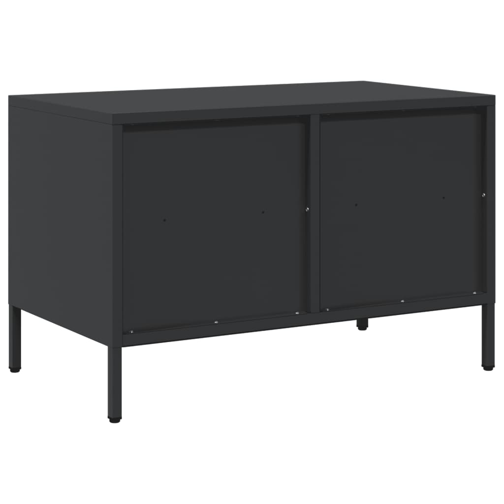 Tv Skříňka Černá 68 X 39 X 43,5 Cm Ocel Válcovaná Za Studena
