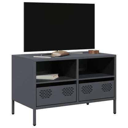 Tv Skříňka Černá 68 X 39 X 43,5 Cm Ocel Válcovaná Za Studena