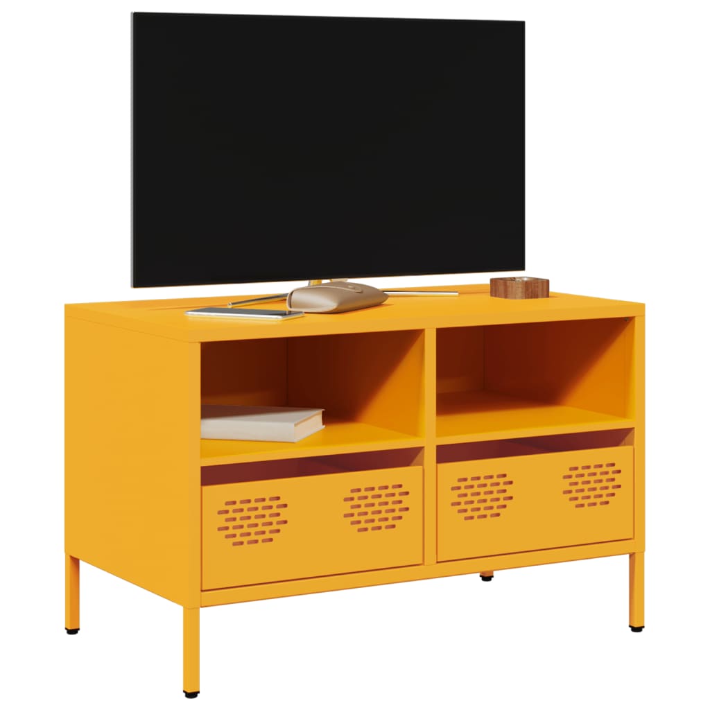 Tv Skříňka Černá 68 X 39 X 43,5 Cm Ocel Válcovaná Za Studena