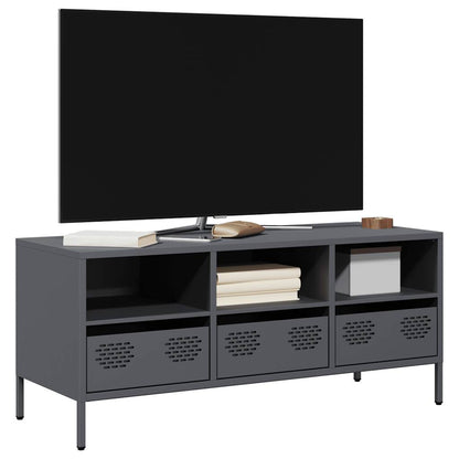 Tv Skříňka Černá 68 X 39 X 43,5 Cm Ocel Válcovaná Za Studena