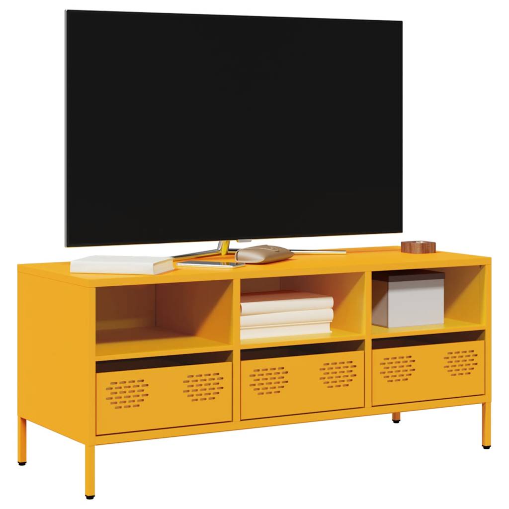 Tv Skříňka Černá 68 X 39 X 43,5 Cm Ocel Válcovaná Za Studena