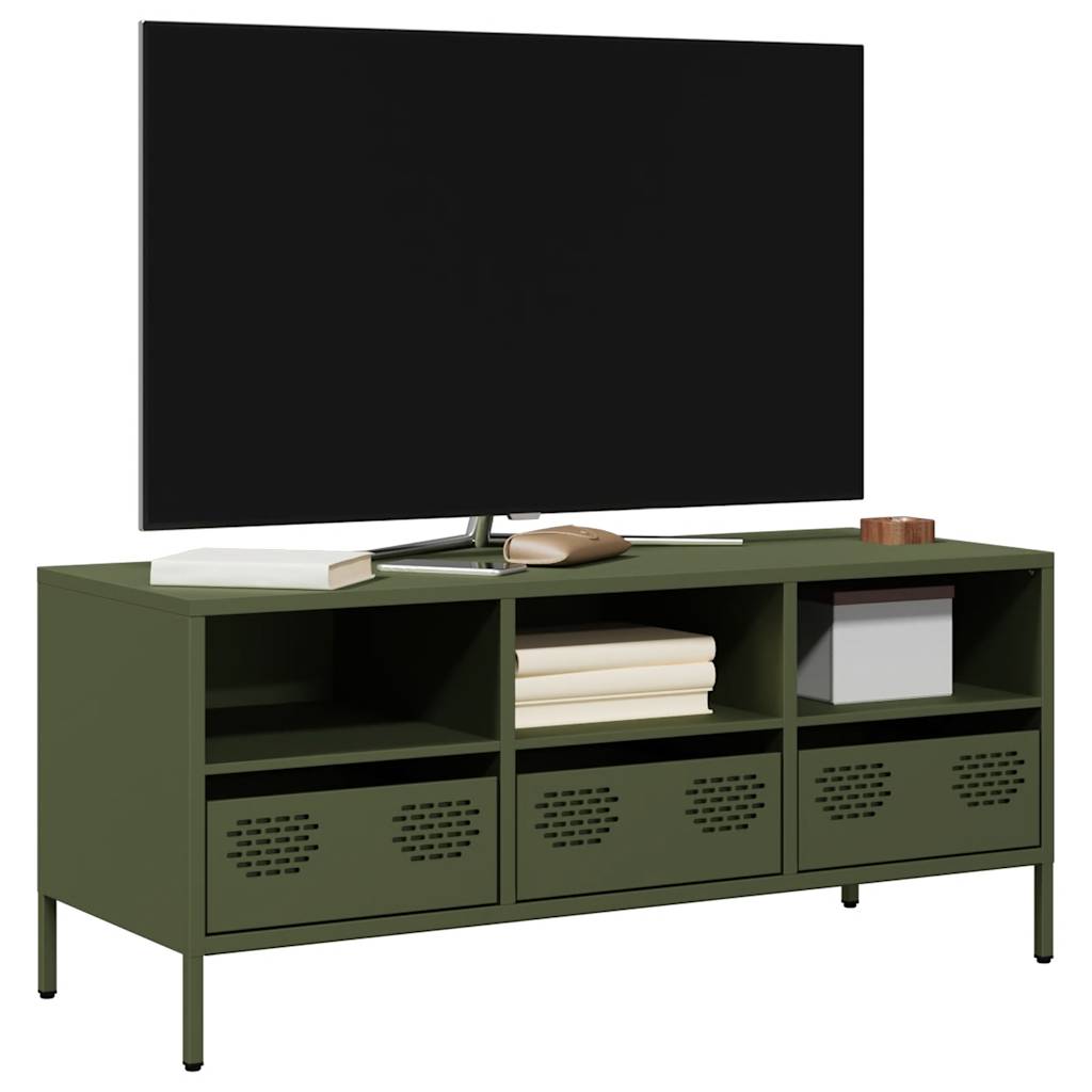 Tv Skříňka Černá 68 X 39 X 43,5 Cm Ocel Válcovaná Za Studena