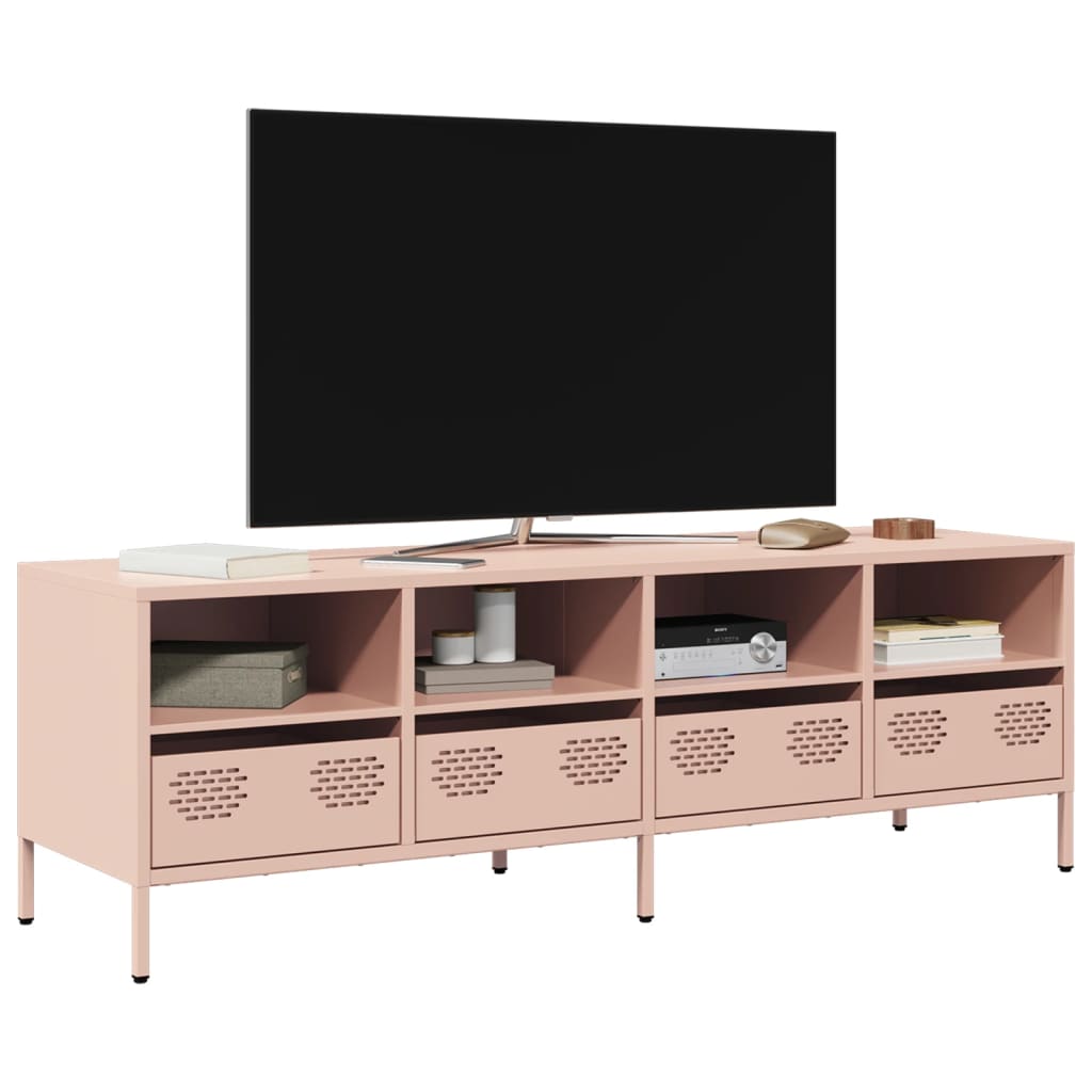 Tv Skříňka Černá 68 X 39 X 43,5 Cm Ocel Válcovaná Za Studena