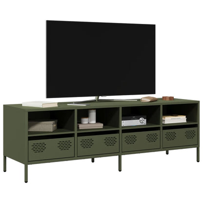 Tv Skříňka Černá 68 X 39 X 43,5 Cm Ocel Válcovaná Za Studena