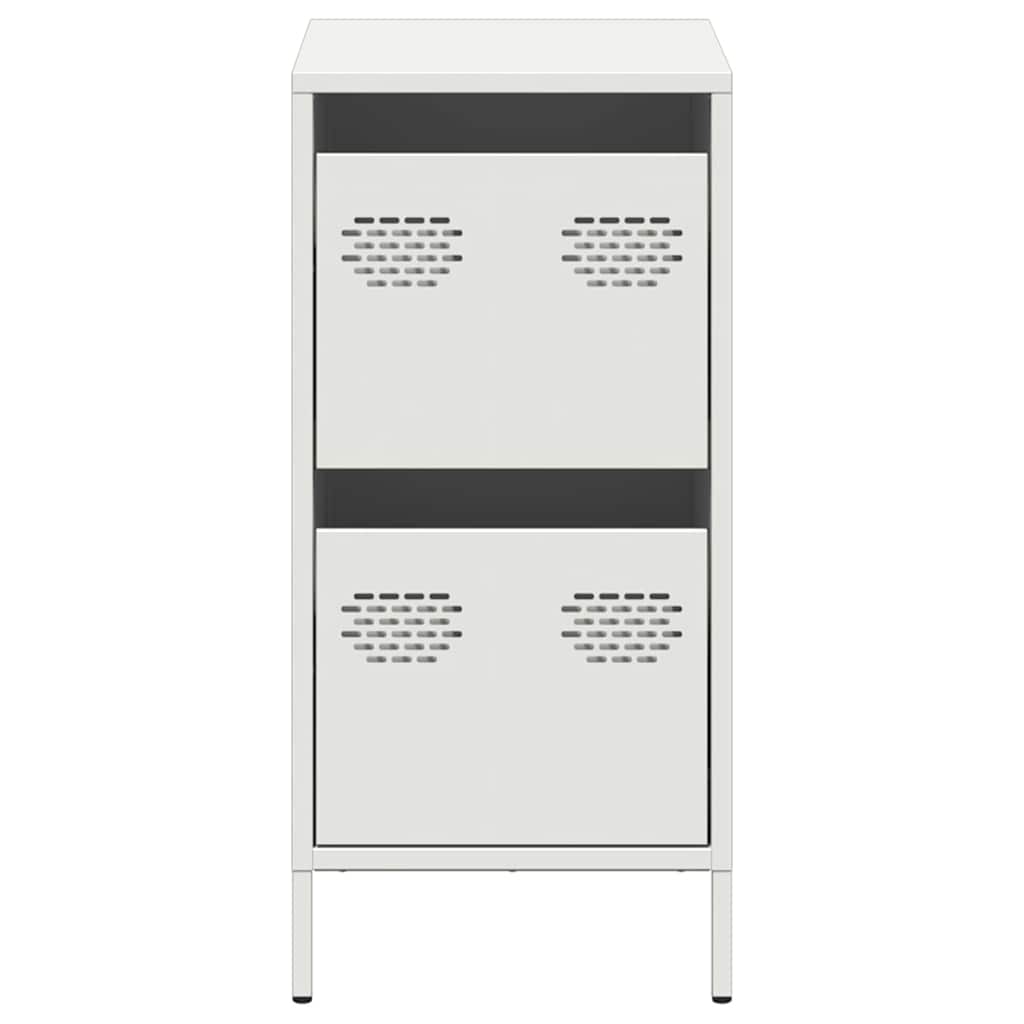 Příborník Bílý 35 X 39 X 73,5 Cm Ocel Válcovaná Za Studena