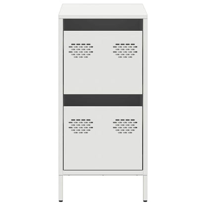 Příborník Bílý 35 X 39 X 73,5 Cm Ocel Válcovaná Za Studena