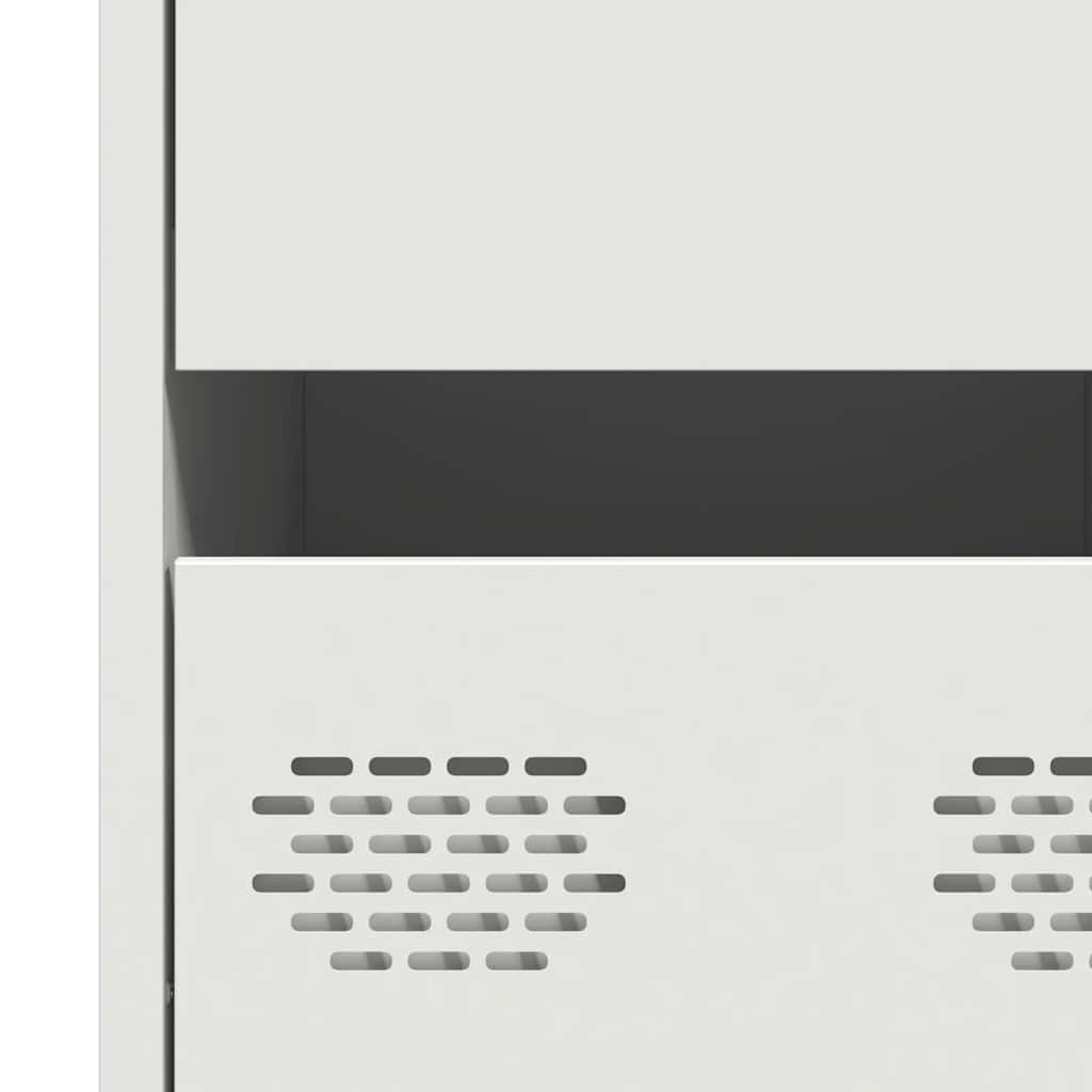 Příborník Bílý 35 X 39 X 73,5 Cm Ocel Válcovaná Za Studena