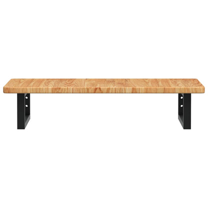 Deska Pod Umyvadlo Nástěnná Ocel A Masivní Dubové Dřevo