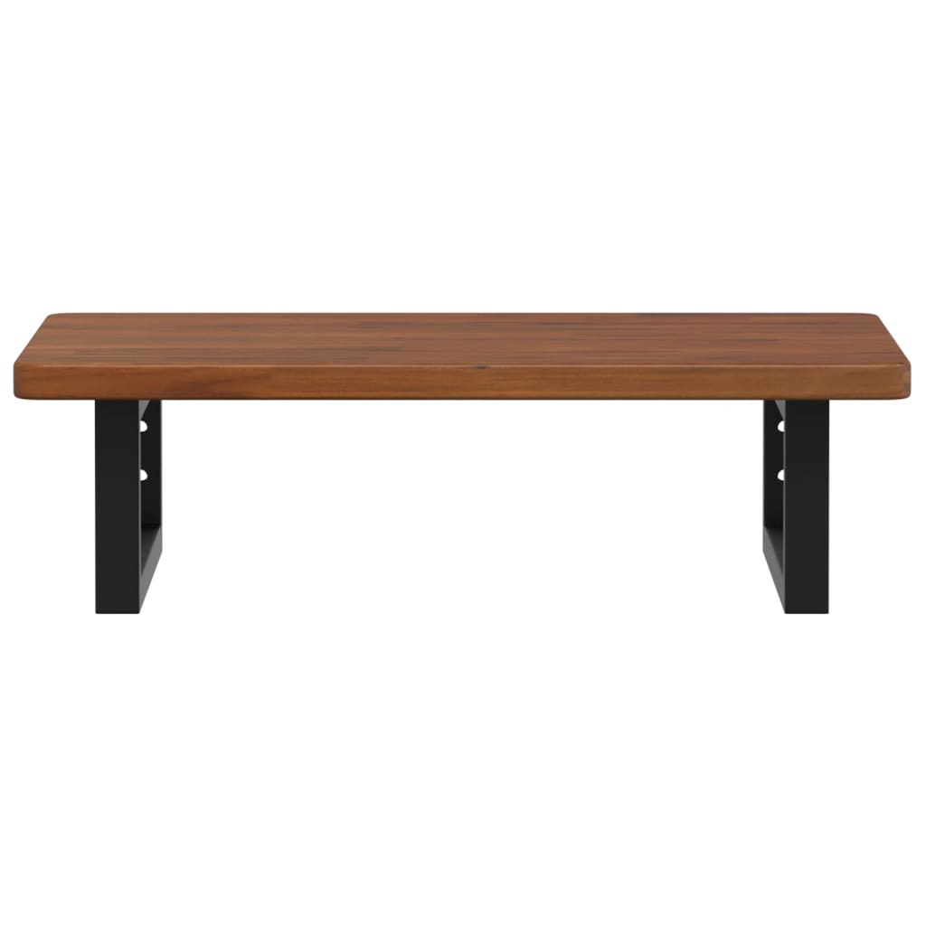 Deska Pod Umyvadlo Nástěnná Ocel A Masivní Dubové Dřevo