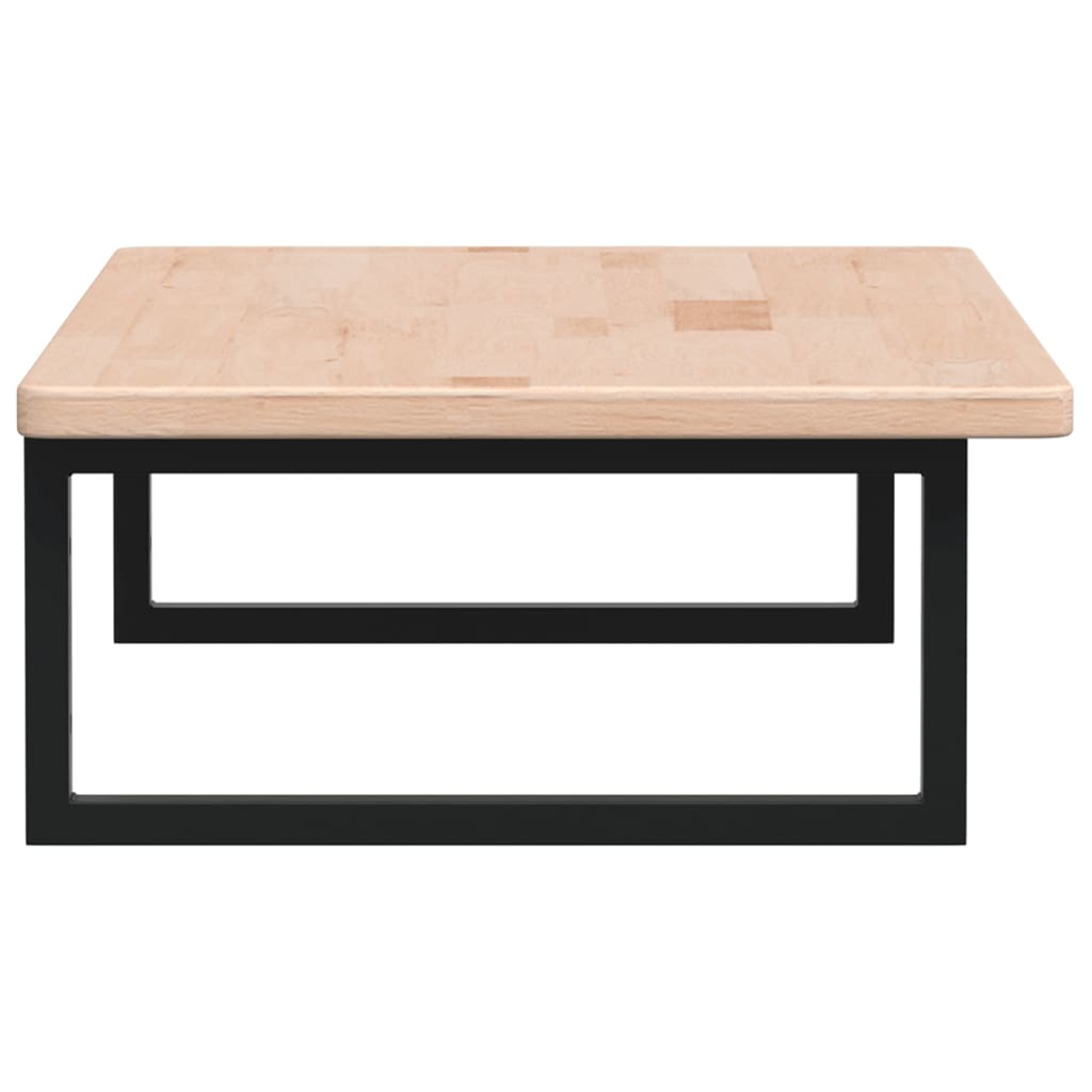 Deska Pod Umyvadlo Nástěnná Ocel A Masivní Dubové Dřevo Hnědo-Černá