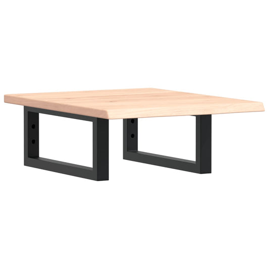 Deska Pod Umyvadlo Nástěnná Ocel A Masivní Dubové Dřevo