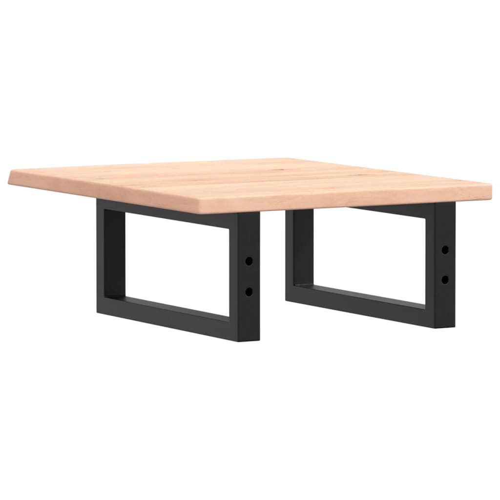 Deska Pod Umyvadlo Nástěnná Ocel A Masivní Dubové Dřevo