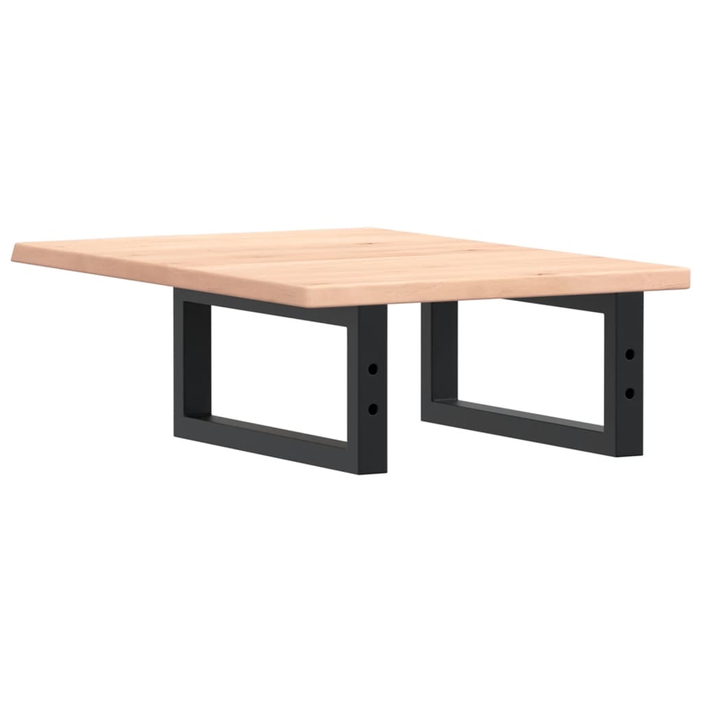 Deska Pod Umyvadlo Nástěnná Ocel A Masivní Dubové Dřevo