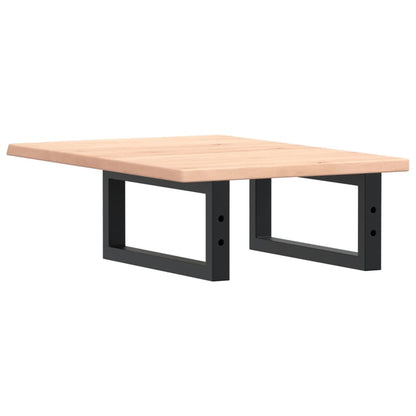 Deska Pod Umyvadlo Nástěnná Ocel A Masivní Dubové Dřevo