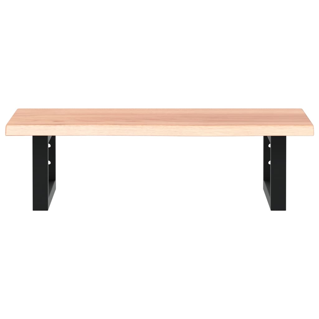 Deska Pod Umyvadlo Nástěnná Ocel A Masivní Dubové Dřevo