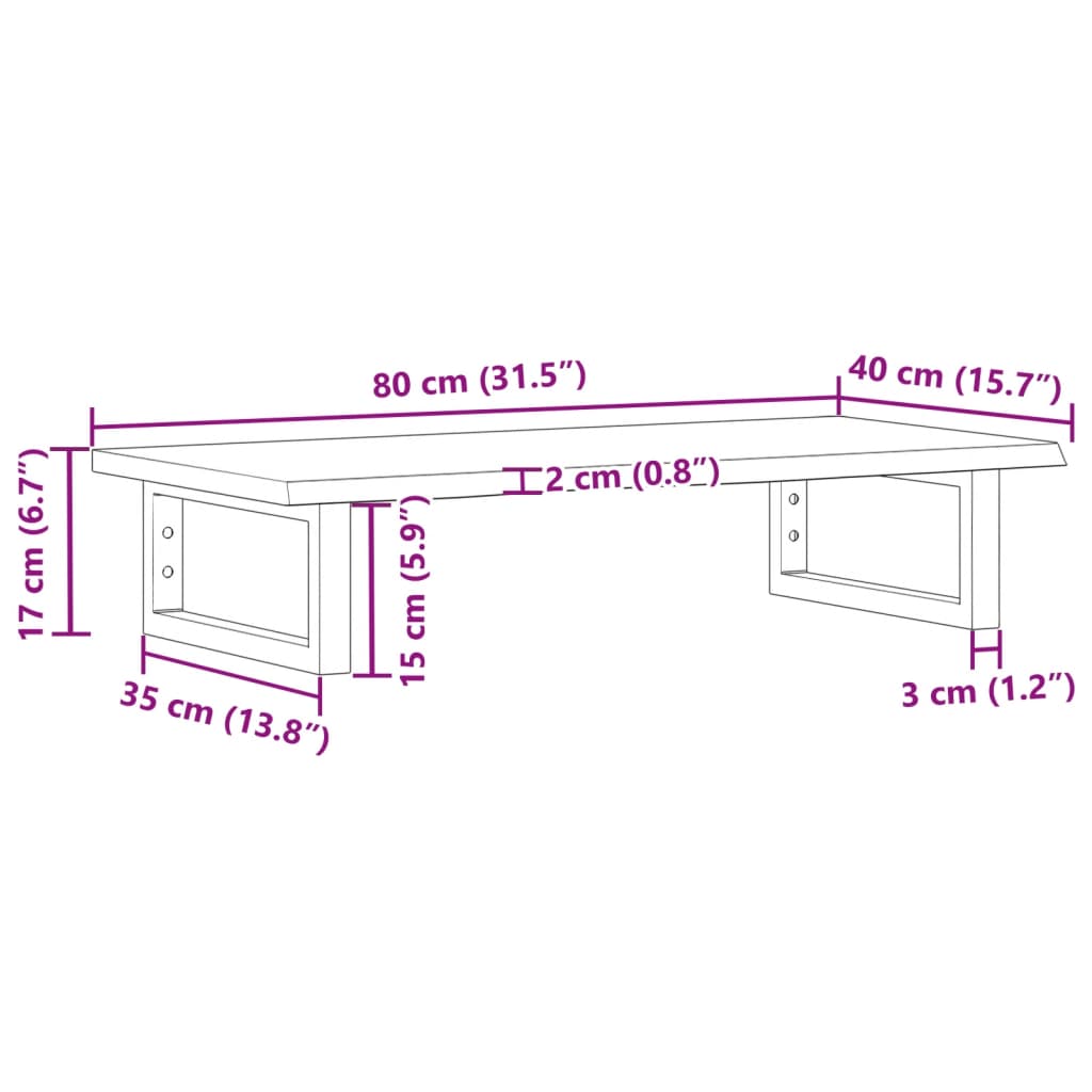 Deska Pod Umyvadlo Nástěnná Ocel A Masivní Dubové Dřevo Světle Hnědá A Bílá