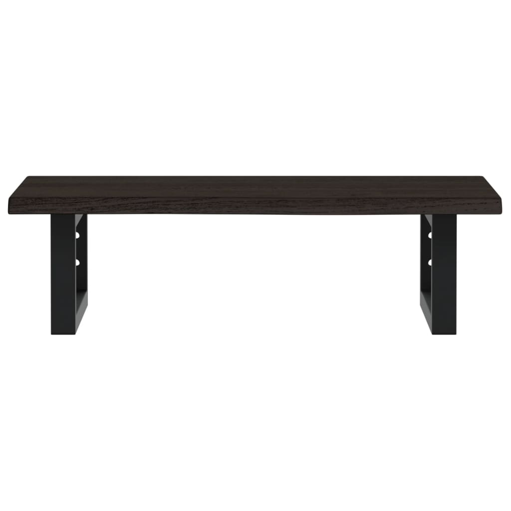 Deska Pod Umyvadlo Nástěnná Ocel A Masivní Dubové Dřevo