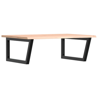 Deska Pod Umyvadlo Nástěnná Ocel A Masivní Dubové Dřevo