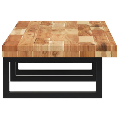 Deska Pod Umyvadlo Nástěnná Ocel A Masivní Akáciové Dřevo