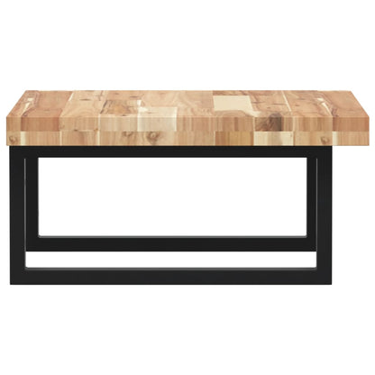 Deska Pod Umyvadlo Nástěnná Ocel A Masivní Akáciové Dřevo Hnědo-Černá