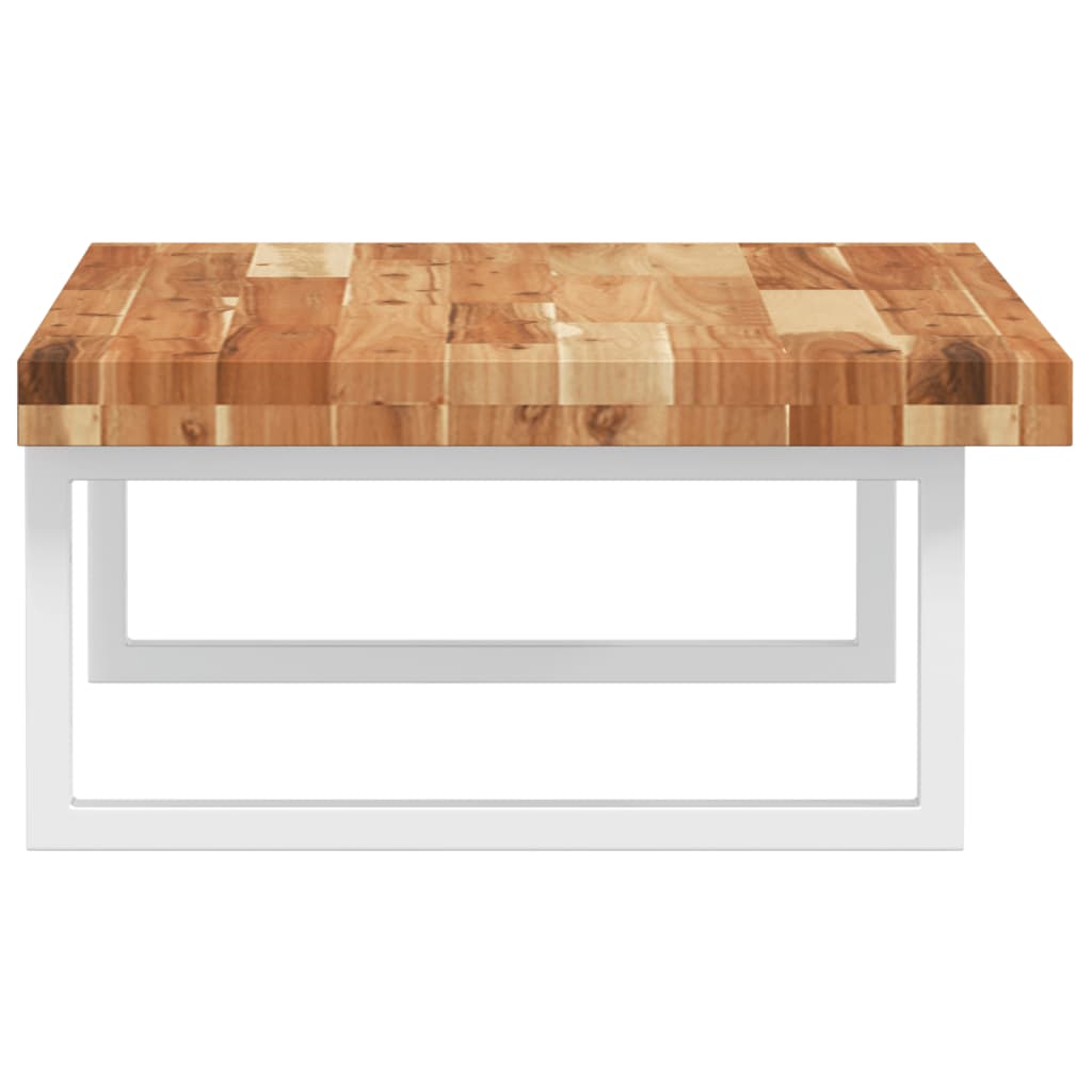 Deska Pod Umyvadlo Nástěnná Ocel A Masivní Akáciové Dřevo