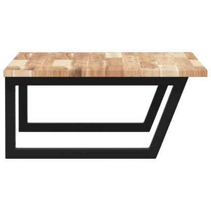 Deska Pod Umyvadlo Nástěnná Ocel A Masivní Akáciové Dřevo Hnědo-Černá