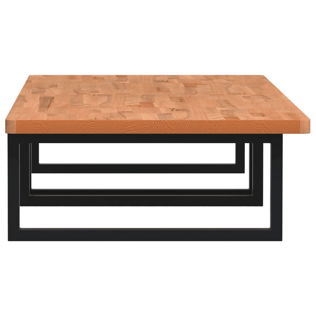 Deska Pod Umyvadlo Nástěnná Ocel A Masivní Bukové Dřevo Černá