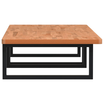 Deska Pod Umyvadlo Nástěnná Ocel A Masivní Bukové Dřevo Černá