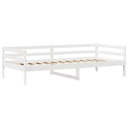 Válenda Se Zásuvkami Bílá 90 X 200 Cm Masivní Borovice Taupe