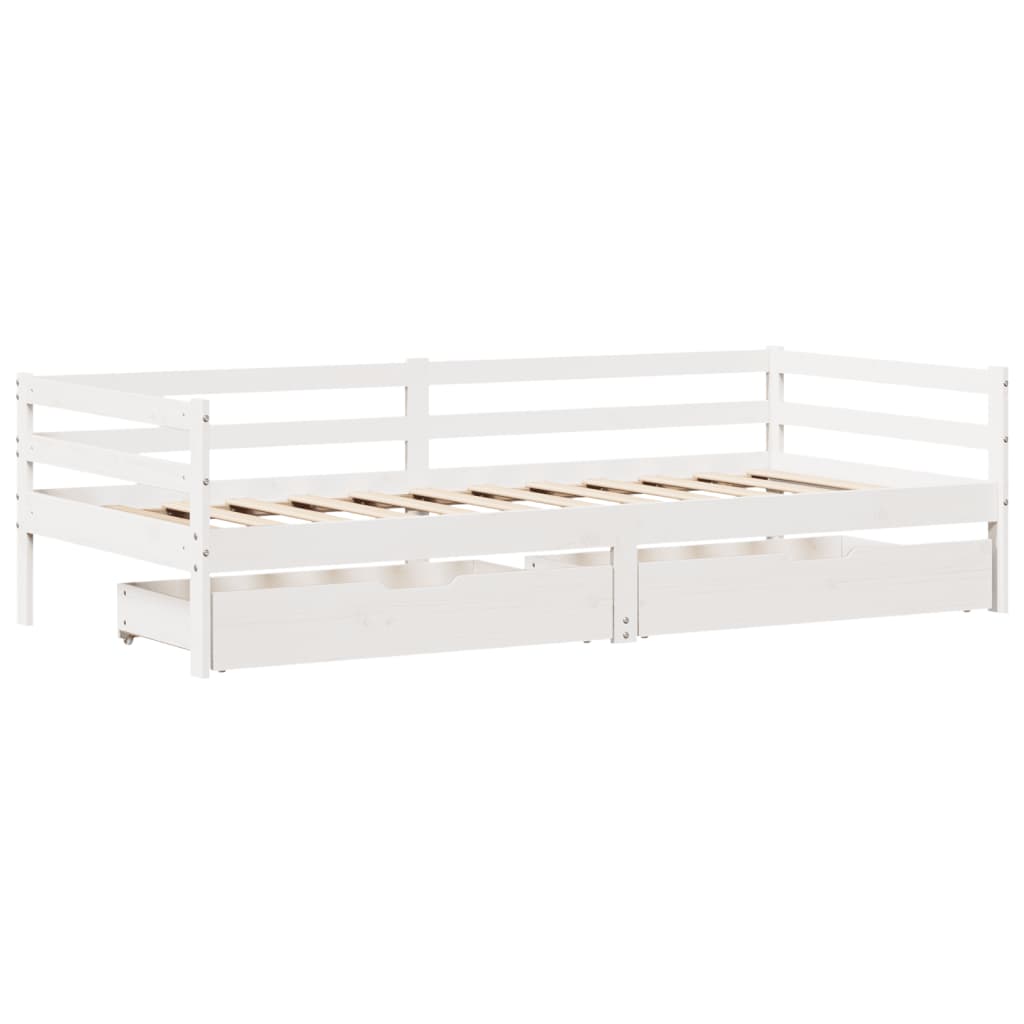 Válenda Se Zásuvkami 90 X 200 Cm Masivní Borovice