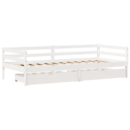 Válenda Se Zásuvkami 90 X 200 Cm Masivní Borovice