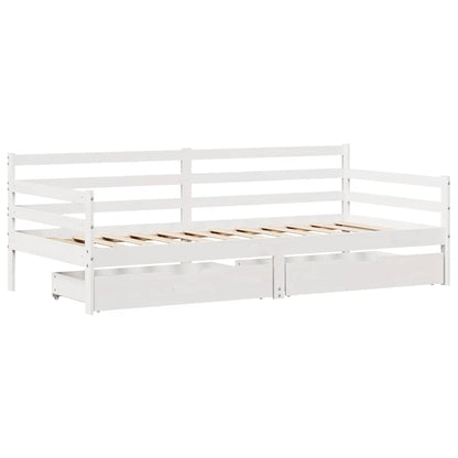 Válenda Se Zásuvkami 90 X 200 Cm Masivní Borovice