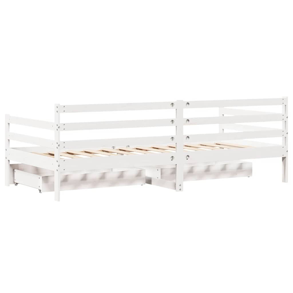 Válenda Se Zásuvkami 90 X 200 Cm Masivní Borovice