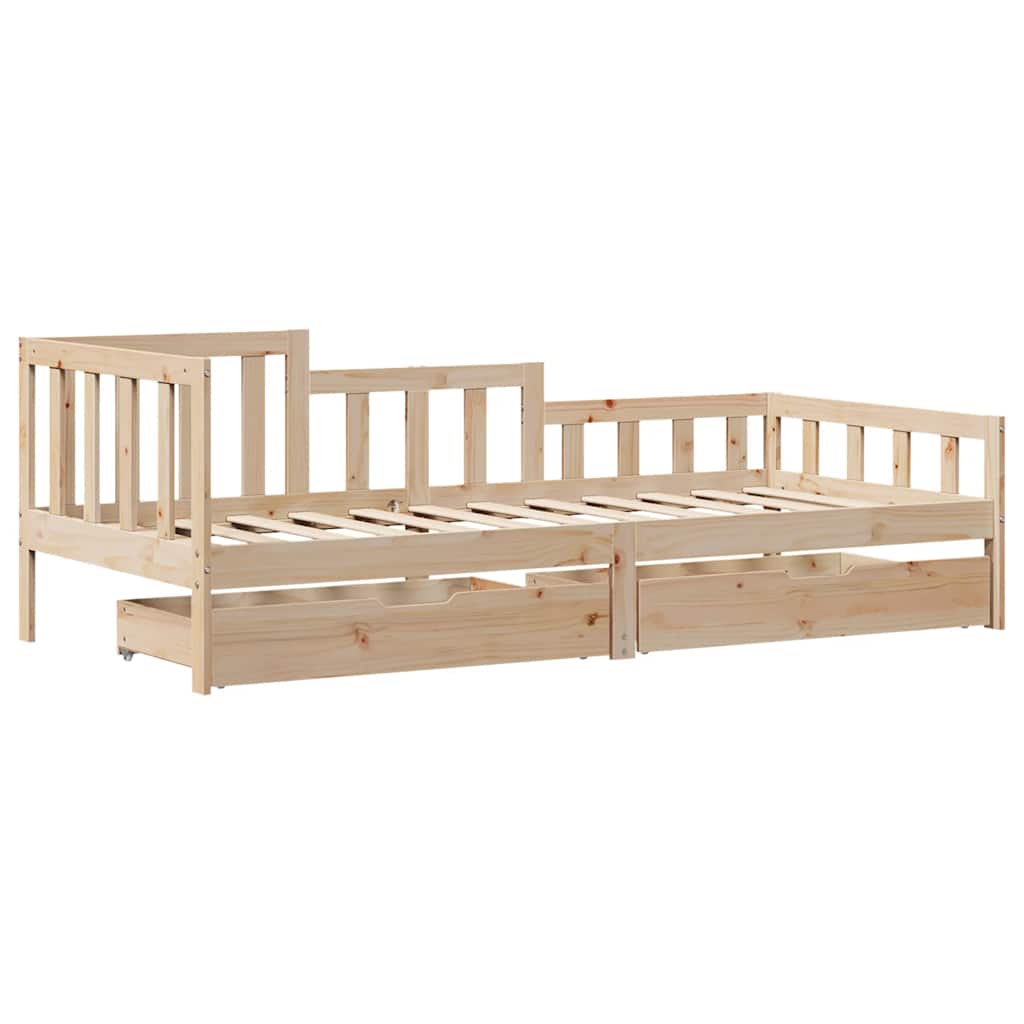 Válenda Se Zásuvkami 80 X 200 Cm Masivní Borovice