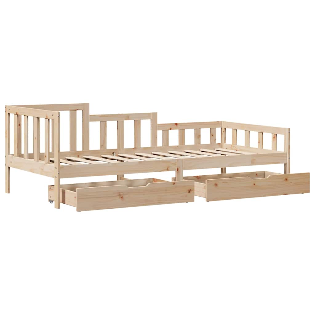 Válenda Se Zásuvkami 80 X 200 Cm Masivní Borovice